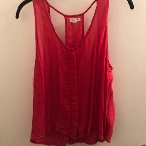 red open back tank